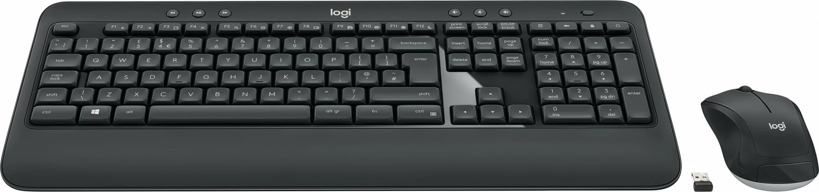 Tastierë dhe maus Logitech MK540 Advanced, Wireless, USB, Membranë, QWERTY, Ngjyrë e zezë