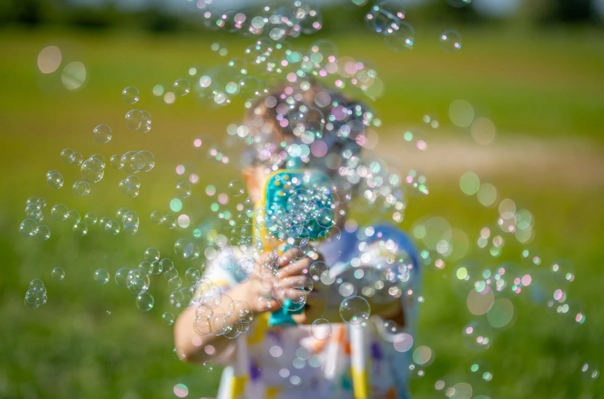 Lodër Bubble Blaster Tm Toys DKF0455 me solucion 0.4L, Blu/Verdhë
