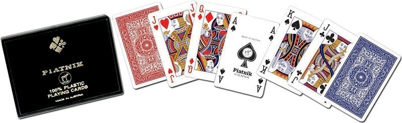Talia letra plastike Piatnik 2x55, kuti e zezë