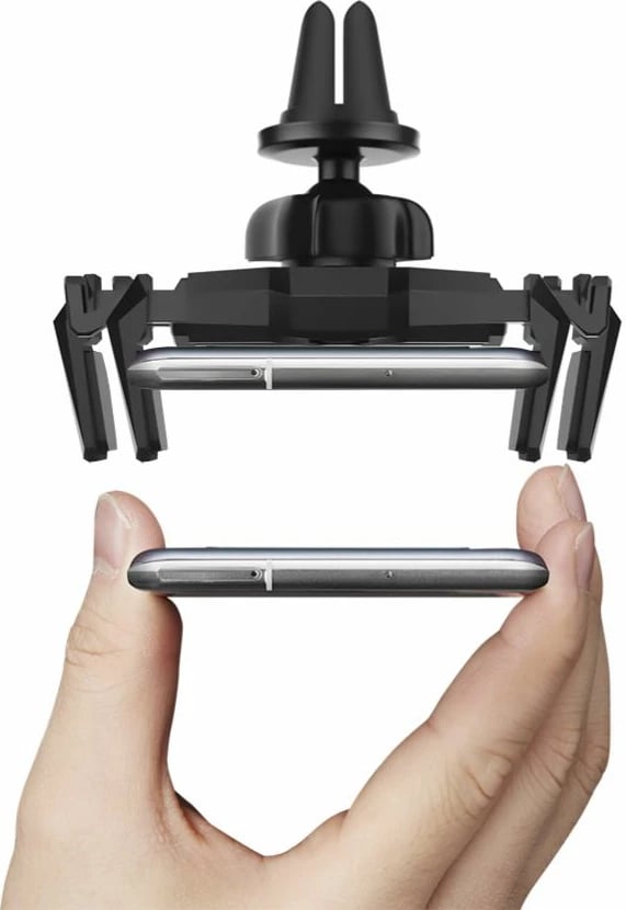 Mbajtës për celular Spigen Click.R, për veturë, i zi