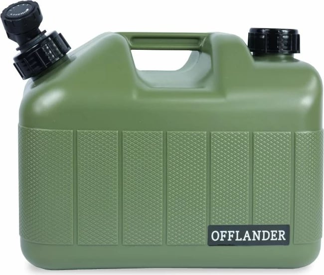 Rezervuar uji Offlander me rubinet për turizëm, 10L, jeshil