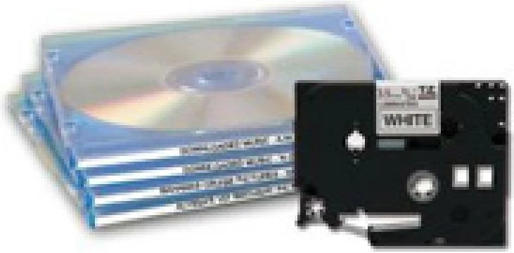 Kasetë shiriti etiketash, Brother TZe-N201, 3.5 mm, jo e laminuar, e zezë mbi të bardhë