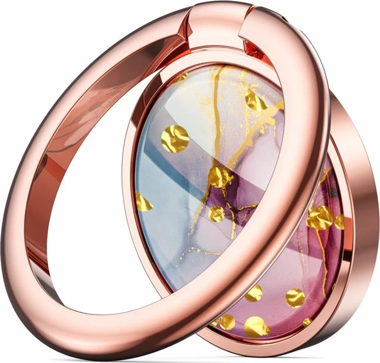 Mbështjellës unazë magnetik Tech-Protect me qëndrim, Pink Marble
