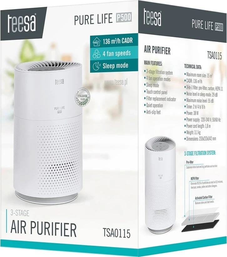 Pastrues ajri Teesa Pure Life P500, i bardhë