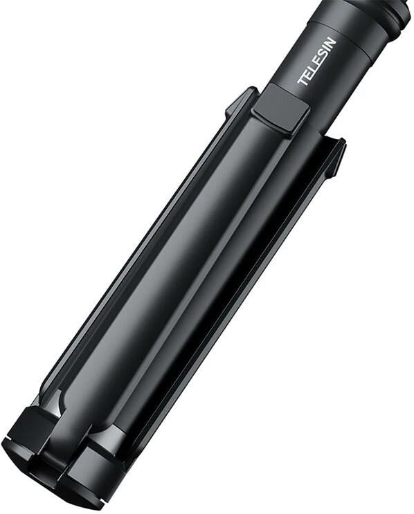 Selfie stick me tripod Telesin GP-MNP-090-S për kamera sportive dhe telefon, i zi