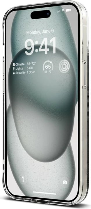 Mbështjellës CRONG Crystal Slim Cover për iPhone 15, Transparent