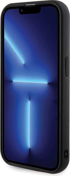 Mbështjellës Guess Quilted Metal Logo për iPhone 15 Pro Max, i zi