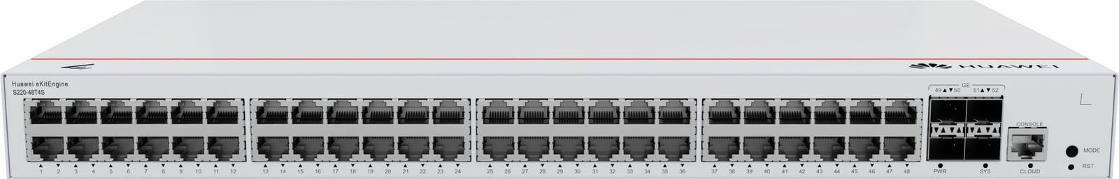 Switch HUAWEI eKit S220-48T4S, Managed, L2, Gigabit Ethernet, Rack mounting, 1U