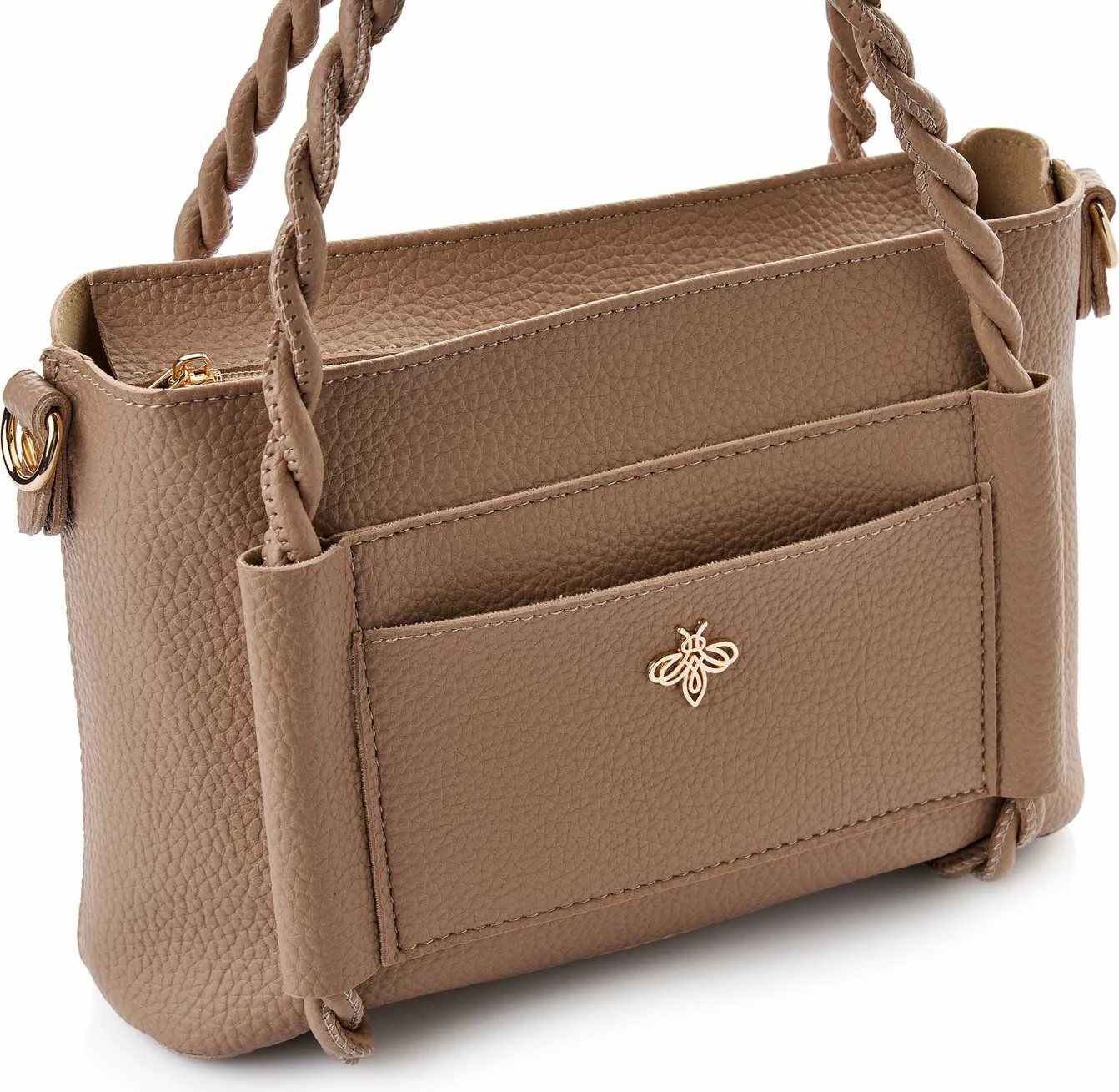 Çantë krahu Lucky Bees, ngjyrë mink, Nia