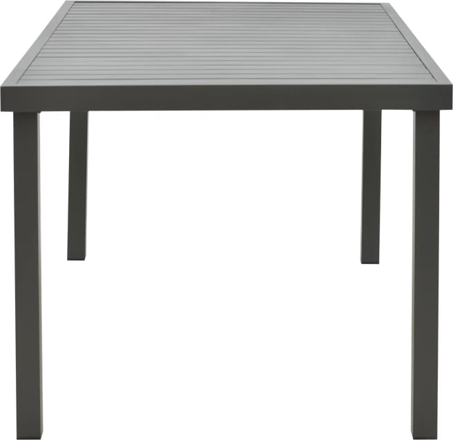 Set tavoline me karrige Naoki-Kliton A, metal i zi, alumin antracit, 150x80x74cm, 7 pjesë