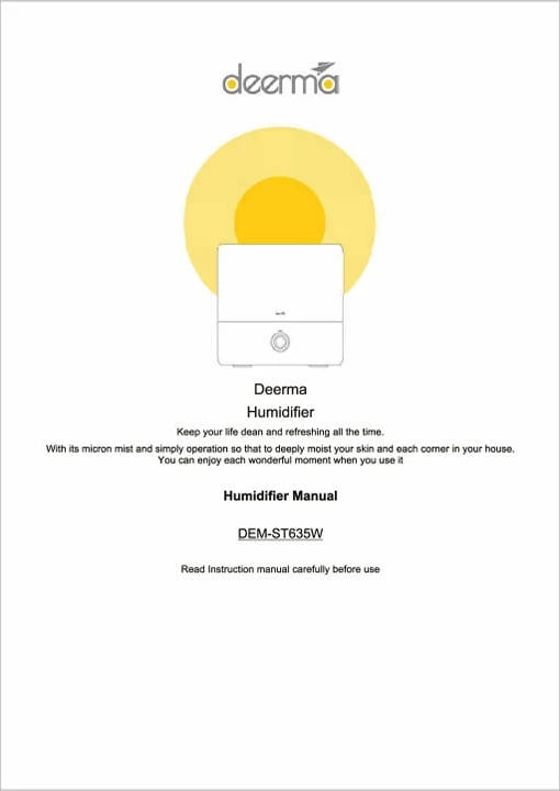 Humidifikues ajri ultrasonik Deerma ST635W, 4.5L, i bardhë