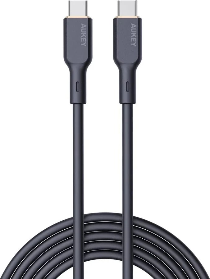 Kabllo AUKEY CB-SCC101 USB-C Type-C PD 100W 5A 1m Silikon, e Zezë