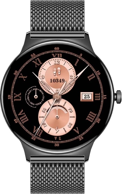 Smartwatch Colmi V89 1.43" AMOLED 466×466, thirrje me Bluetooth, 100+ sporte, SpO₂, IP67, bateri 4–6 ditë, çelik i zi