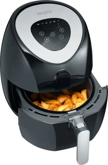 Fritezë me ajër, Severin, FR 2430, teknologji ajri i nxehtë, 6 programe automatike, shportë qeramike, zezë