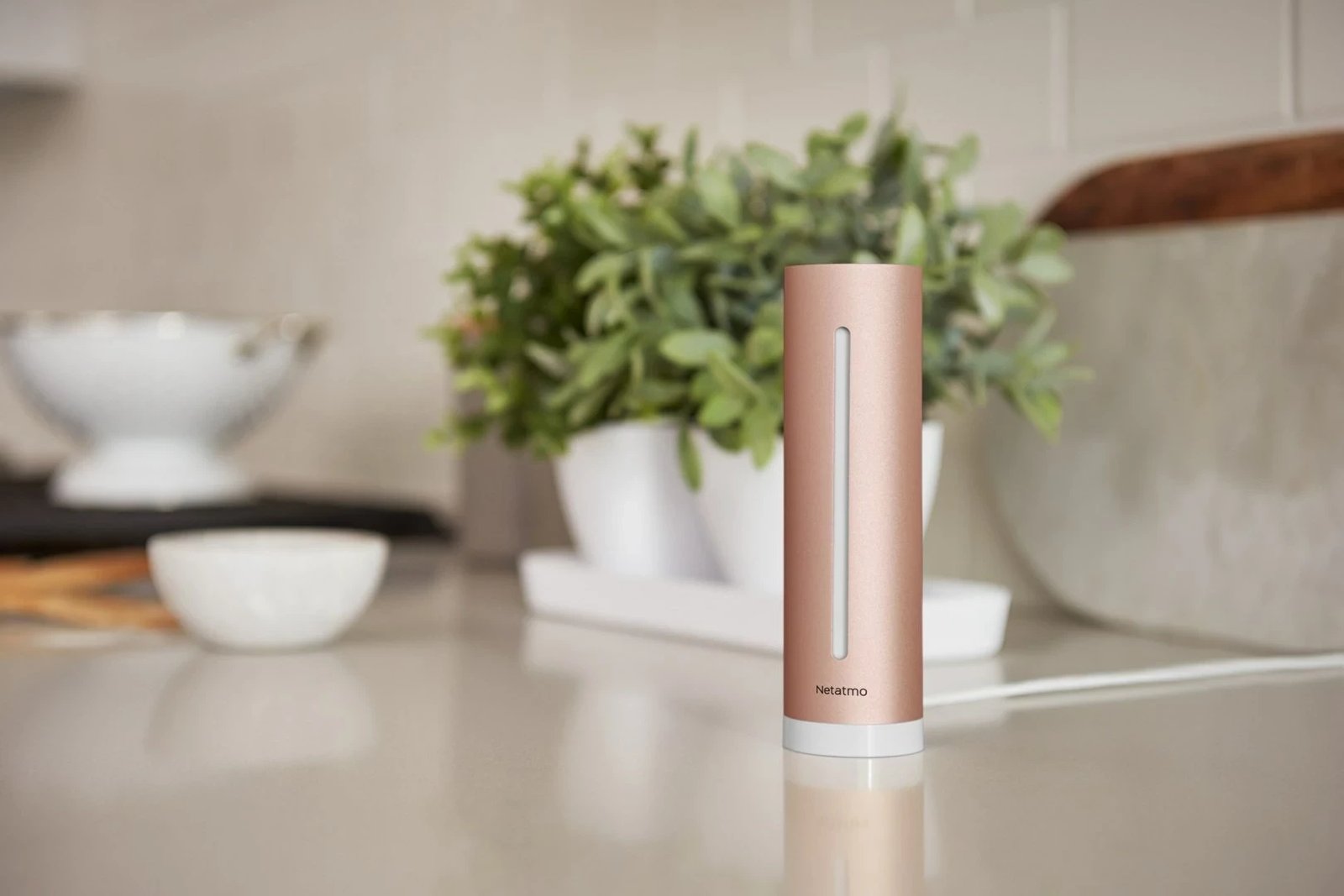 Monitor i zgjuar i cilësisë së ajrit Netatmo HCC, wireless, rose gold