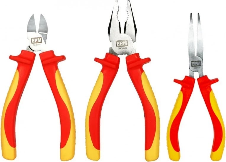 Set pinca të izoluara, 3 copë, 160mm, CRV