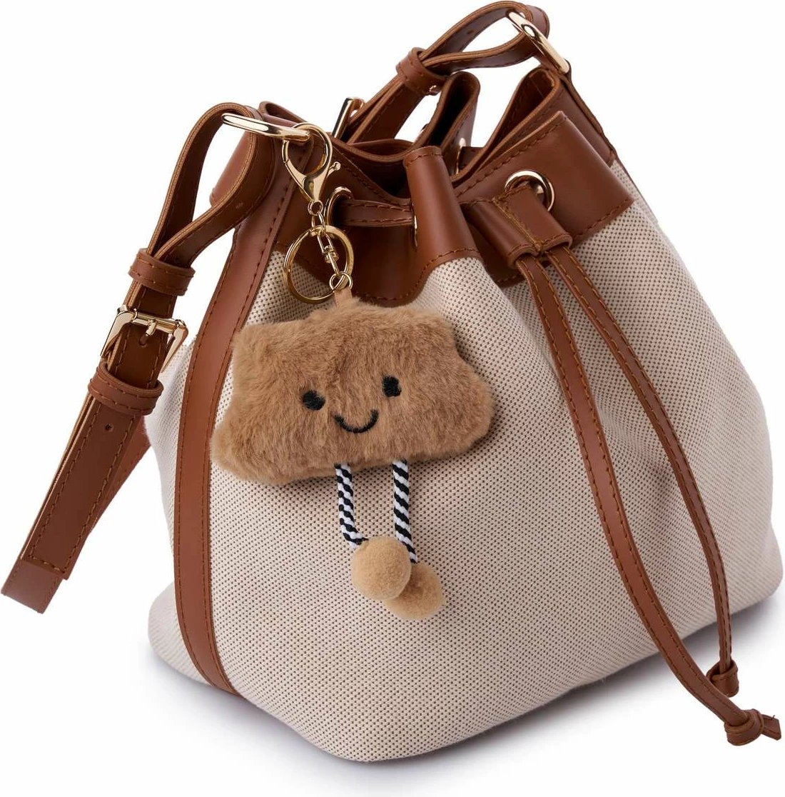 Çantë shpine Lucky Bees, Vera, ngjyrë tan dhe krem