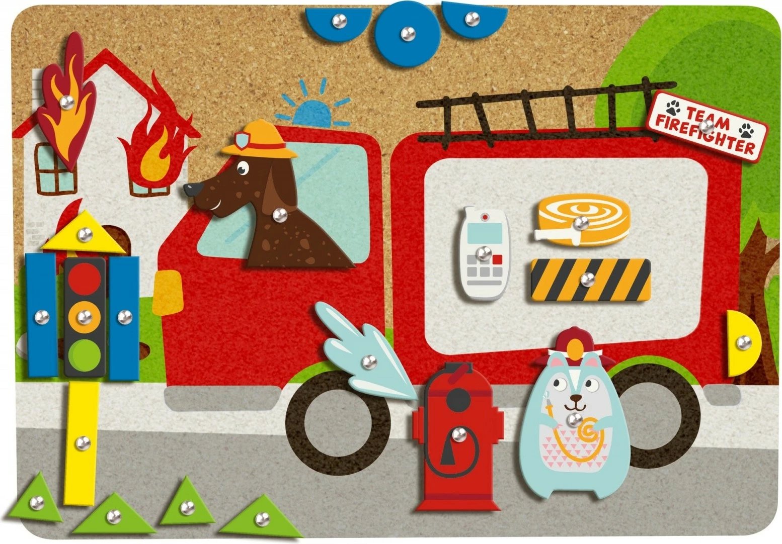 Set lodrash krijuese Lena Clinker Fire Brigade, 54 pjesë, shumëngjyrëshe Set lodrash krijuese Lena Clinker Fire Brigade, 54 pjesë, shumëngjyrëshe