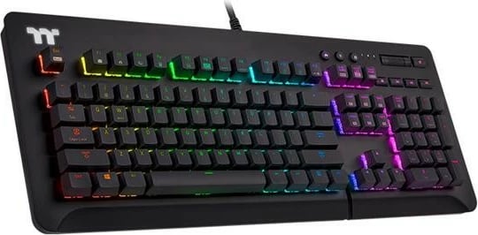 Tastierë gaming Thermaltake Level 20 GT RGB, Cherry MX Blue, me drita, e zezë