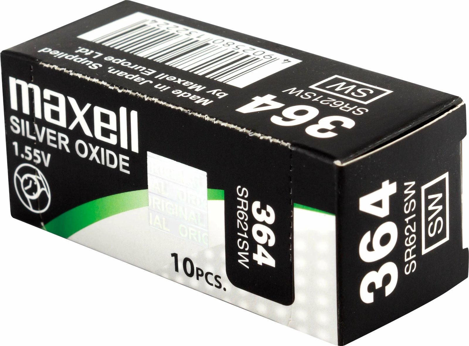 Bateri Maxell SR621SW, 1.55V, paketim 10 copë