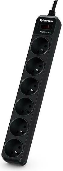 Prizë me mbrojtje nga rryma CyberPower B0620SC0-FR, 6 dalje, 1.8m, e zezë