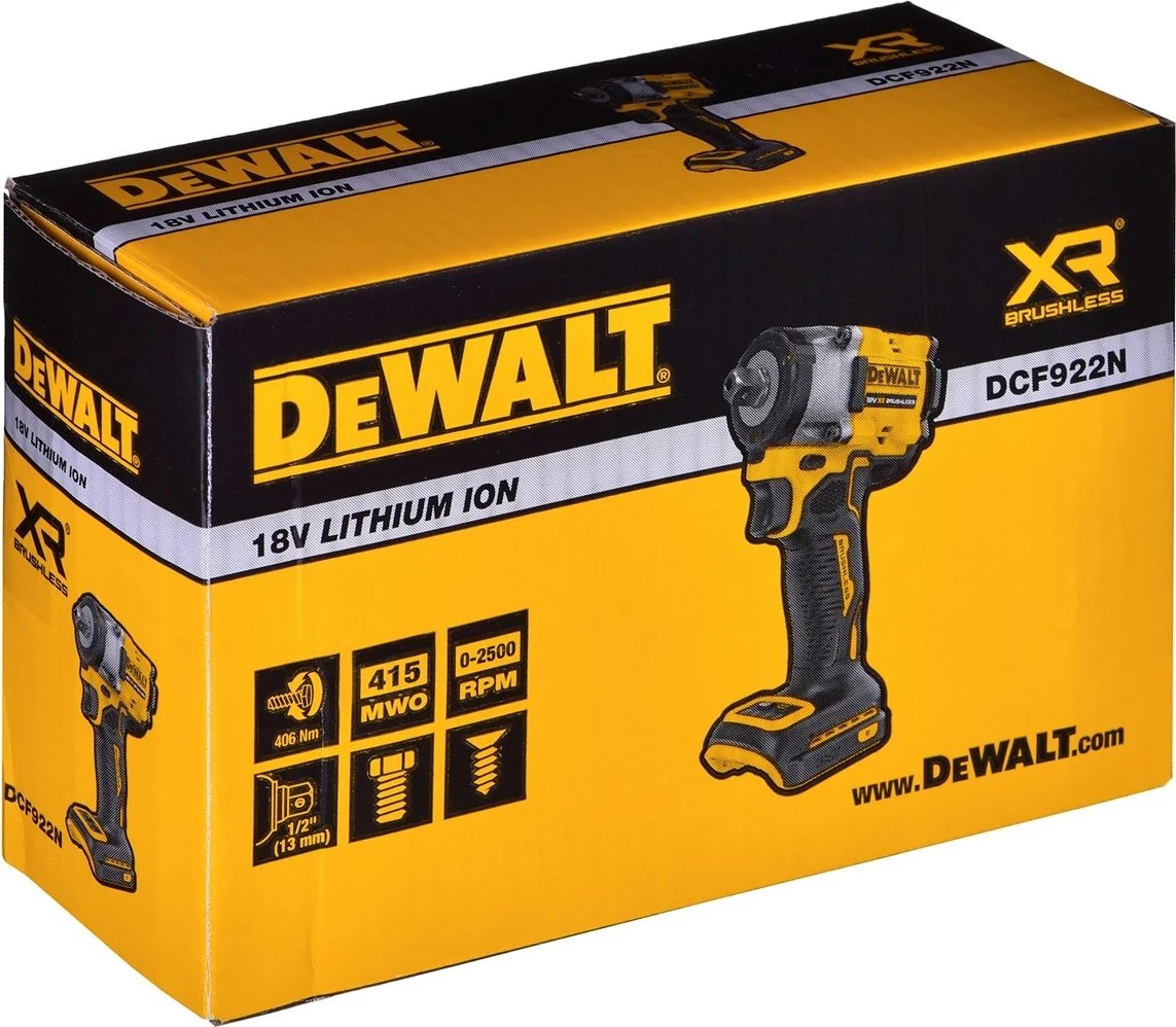 Burmashinë DeWalt DCF922N, 18V, e verdhë / e zezë Burmashinë DeWalt DCF922N, 18V, e verdhë / e zezë