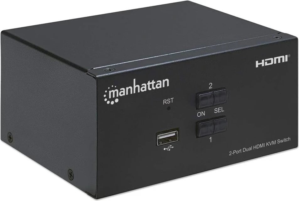 Switch KVM Manhattan 2-Port HDMI, USB, 4K, i zi