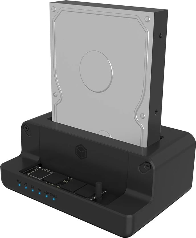 Kasë e jashtme ICY BOX IB-2914MSCL-C31, për HDD/SSD 2.5/3.5/M.2, USB 3.2 Gen 2, e zezë