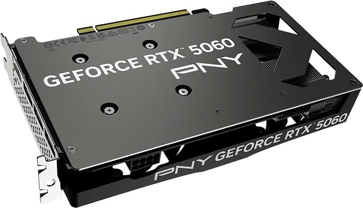 Kartelë grafike PNY GeForce RTX 5060, 8GB GDDR7, 2 ventilatorë, e zezë