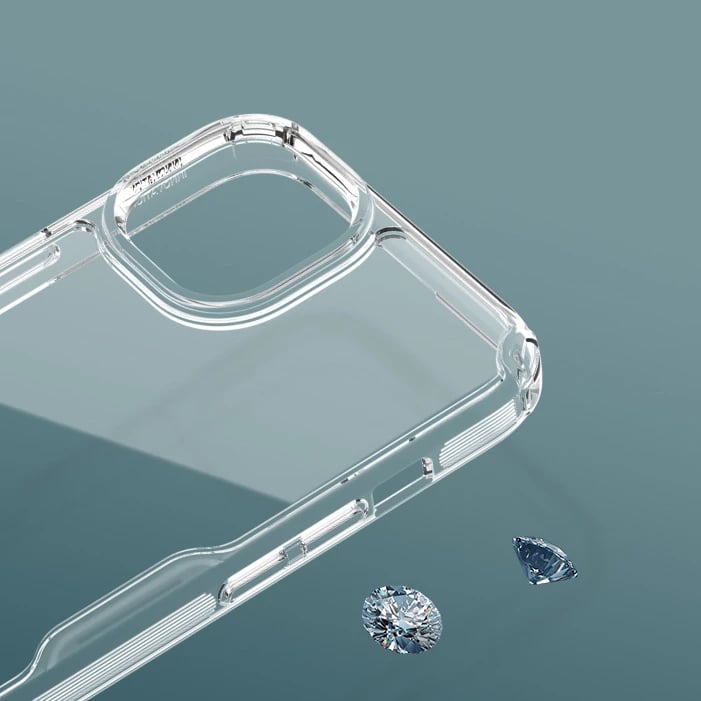 Mbështjellës Nillkin Nature Pro për iPhone 15, Transparent, i bardhë