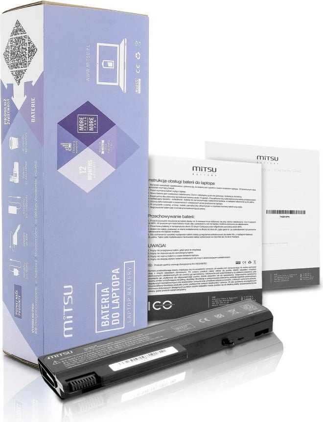 Bateri laptop Mitsu BC/HP-6530B, 4400 mAh, 10.8-11.1V, për HP/Compaq, e zezë