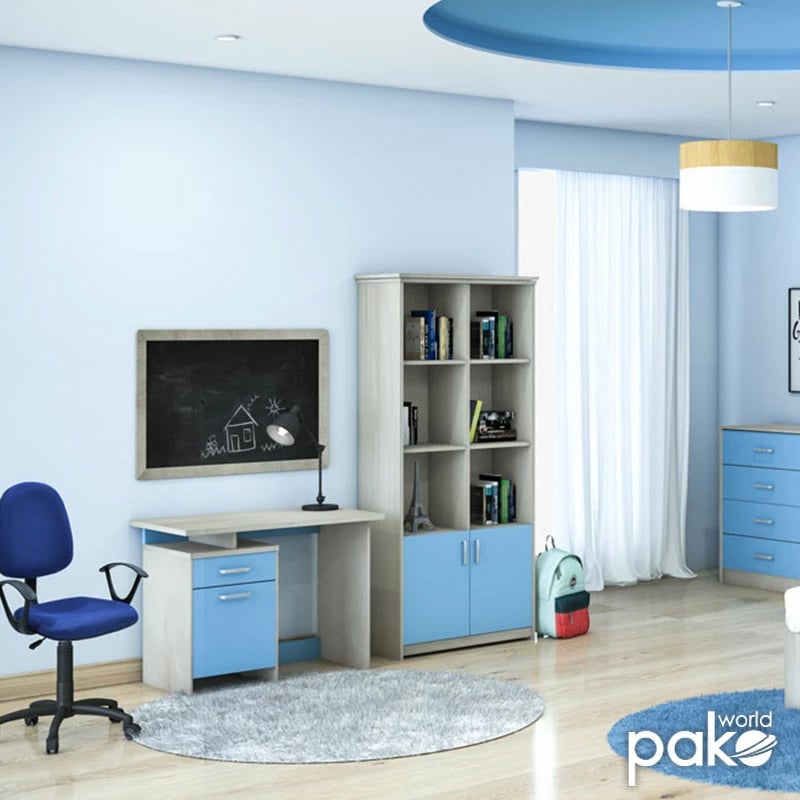 Tavolinë pune për fëmijë, ngjyrë castillo-blu, 100x55x75cm