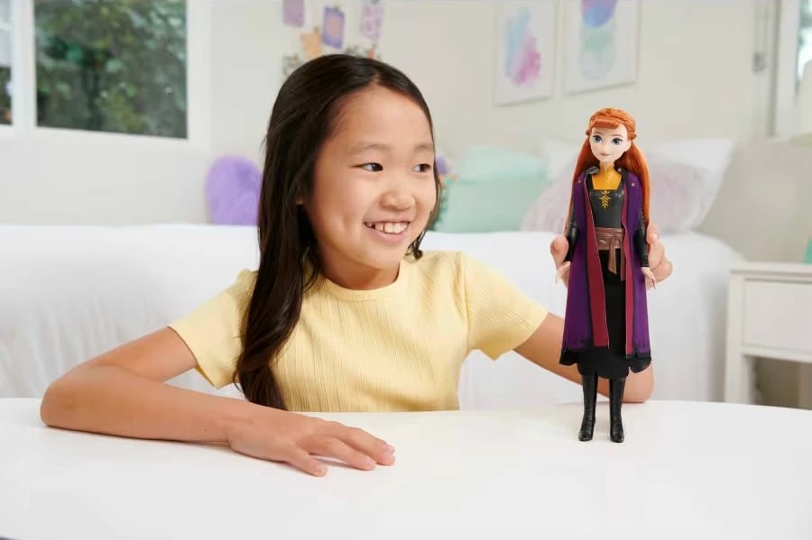 Kukull Anna Disney Frozen Mattel HLW50, 32 cm, me mantel dhe këpucë