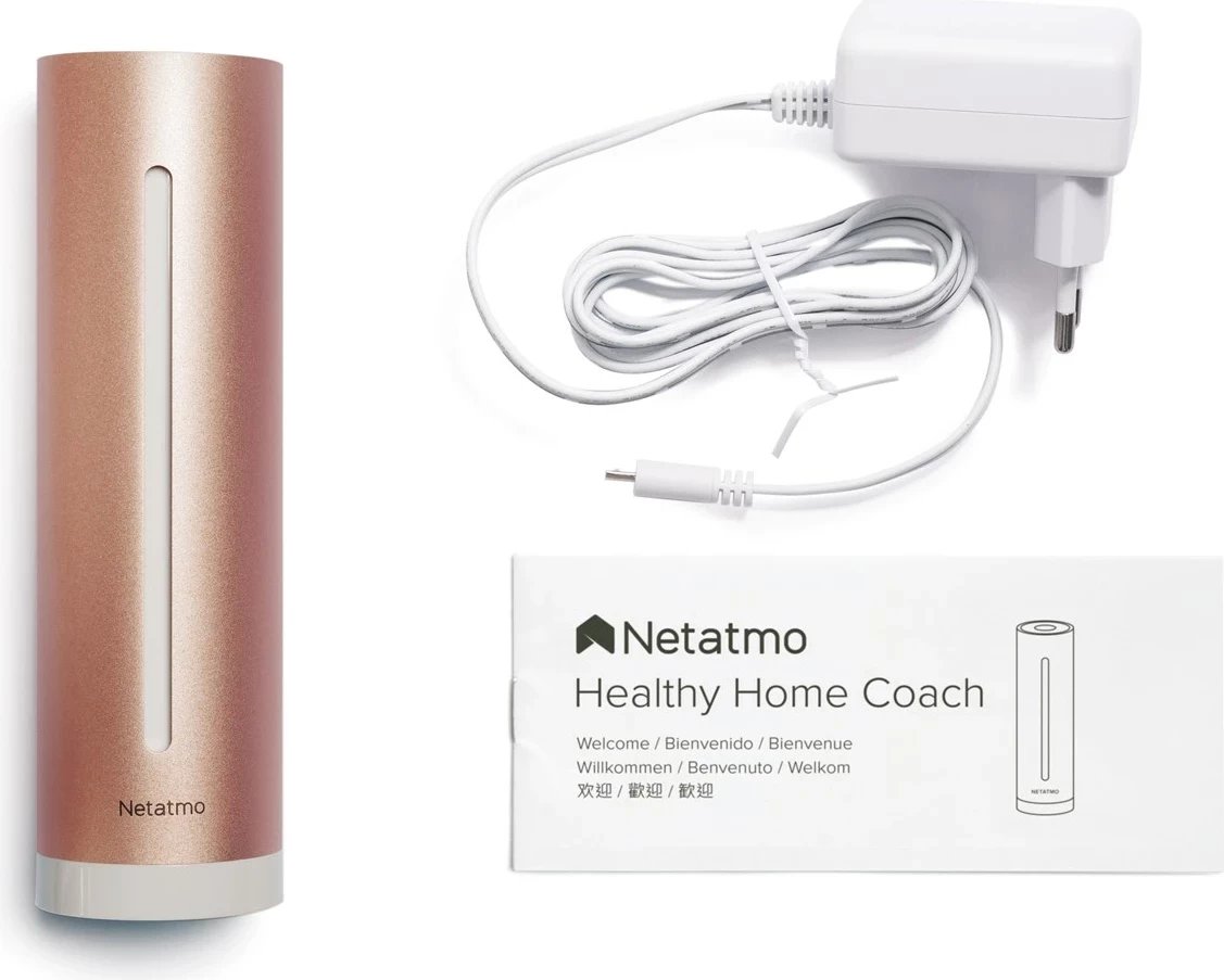 Monitor i zgjuar i cilësisë së ajrit Netatmo HCC, wireless, rose gold