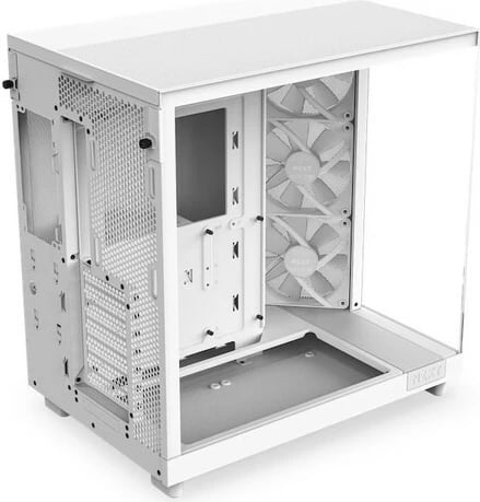 Kasë NZXT H6 Flow RGB, Midi Tower, xham i temperuar, e bardhë