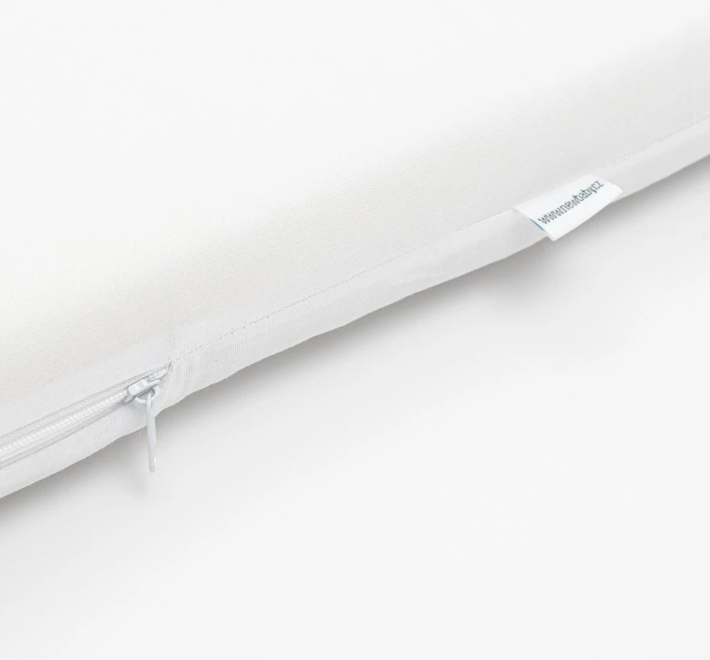 Dyshek djepi, New Baby, Standard 90x40x7 cm, kokosi + shkumë PU, i bardhë