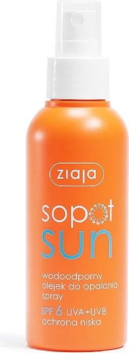 Vaj mbrojtës nga dielli në sprej Ziaja Sopot Sun SPF6, 125ml