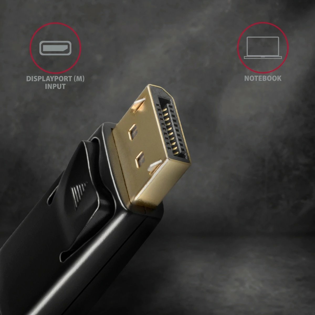 Kabllo/adaptues aktiv AXAGON RVD-HI14C2 DisplayPort në HDMI, 1.8m, e zezë