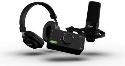 Kit regjistrimi Audient EVO Start, mikrofon studio dhe kufje, i zi