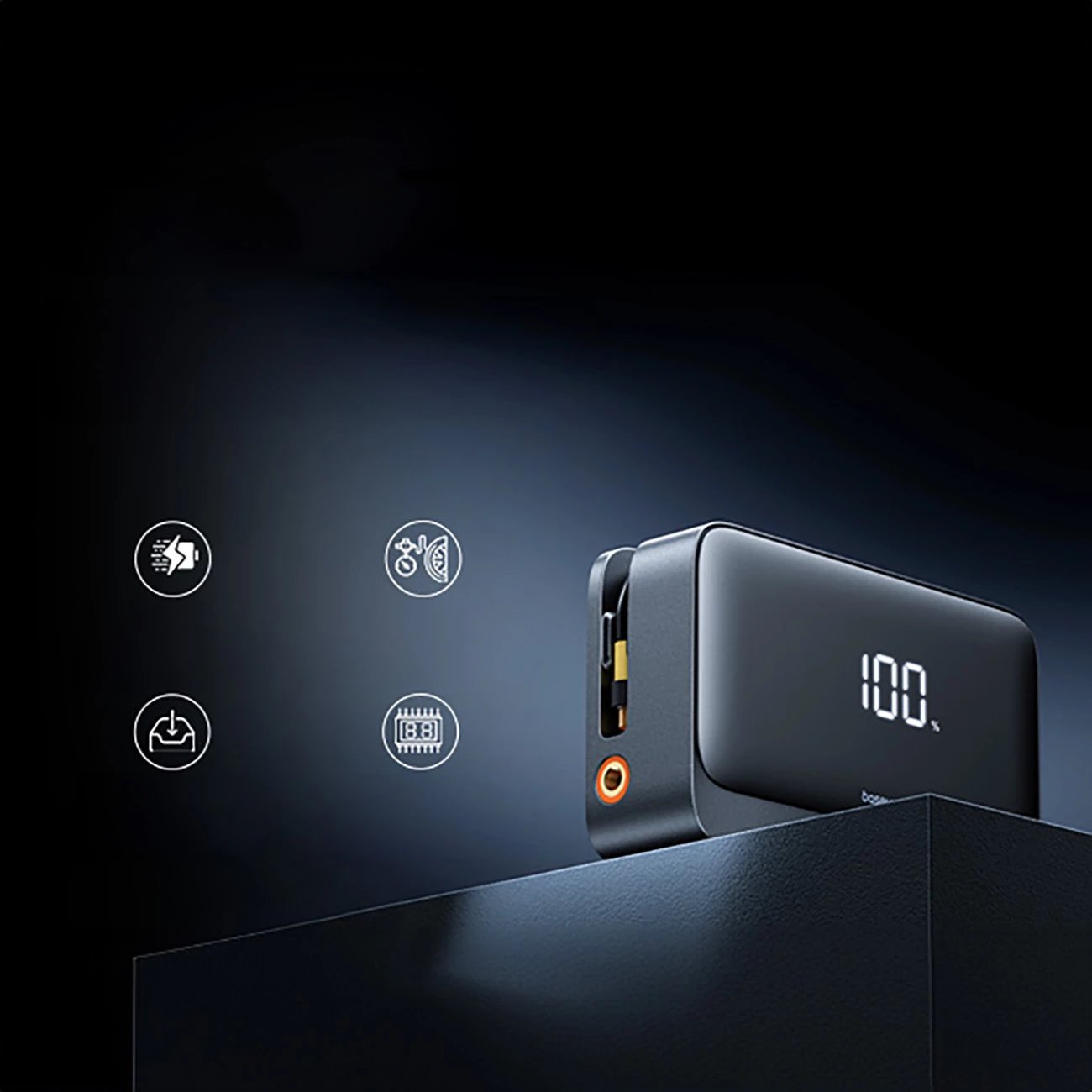 Jump starter Baseus Super Energy BS-CH013 4n1 me kompresor, powerbank 6000mAh, dritë LED, e zezë