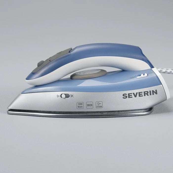 Hekur SEVERIN BA3234, Dry & Steam, 1000 W, pllaka inoks, Blu/Argjend