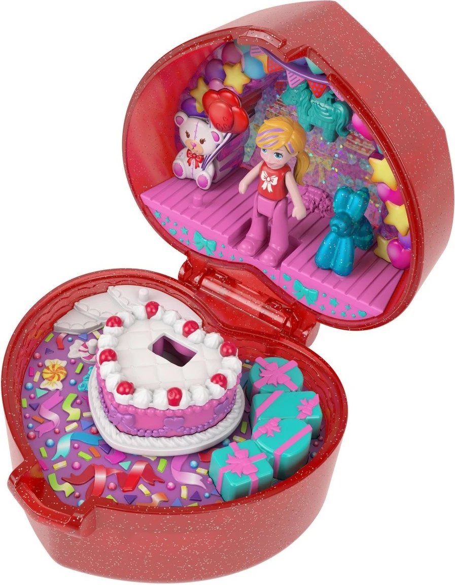 Set lodrash Polly Pocket Mattel JGK21, 80 vjetori, me mikro kukull dhe aksesorë, Kuqe Set lodrash Polly Pocket Mattel JGK21, 80 vjetori, me mikro kukull dhe aksesorë, Kuqe