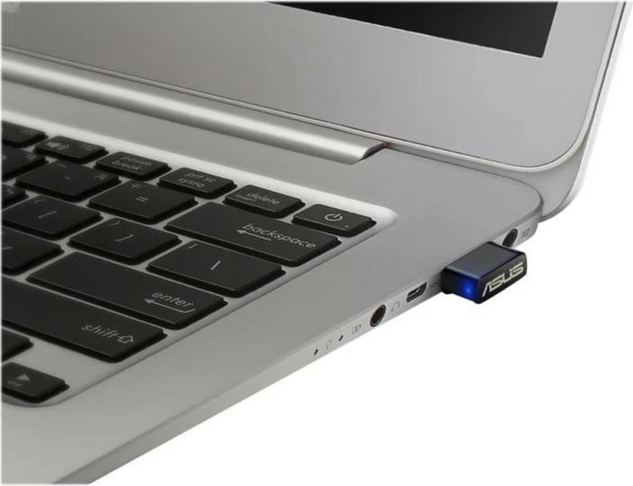 Adapter Wi‑Fi USB, Asus USB-AC53 Nano, AC1200 dual-band, MU-MIMO, zi/gri