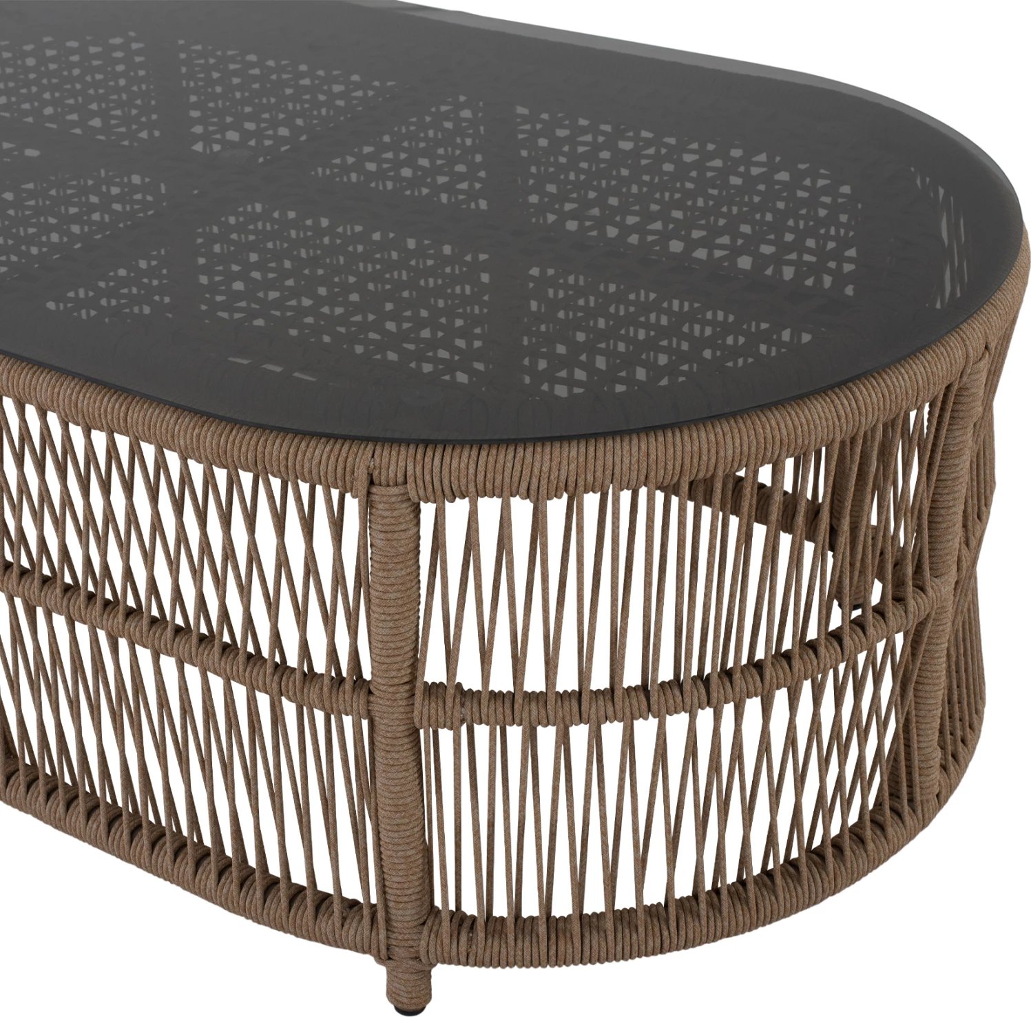 Set për jashtë OXFORD 4 copë IROKO litar xham i temperuar FH5884.01