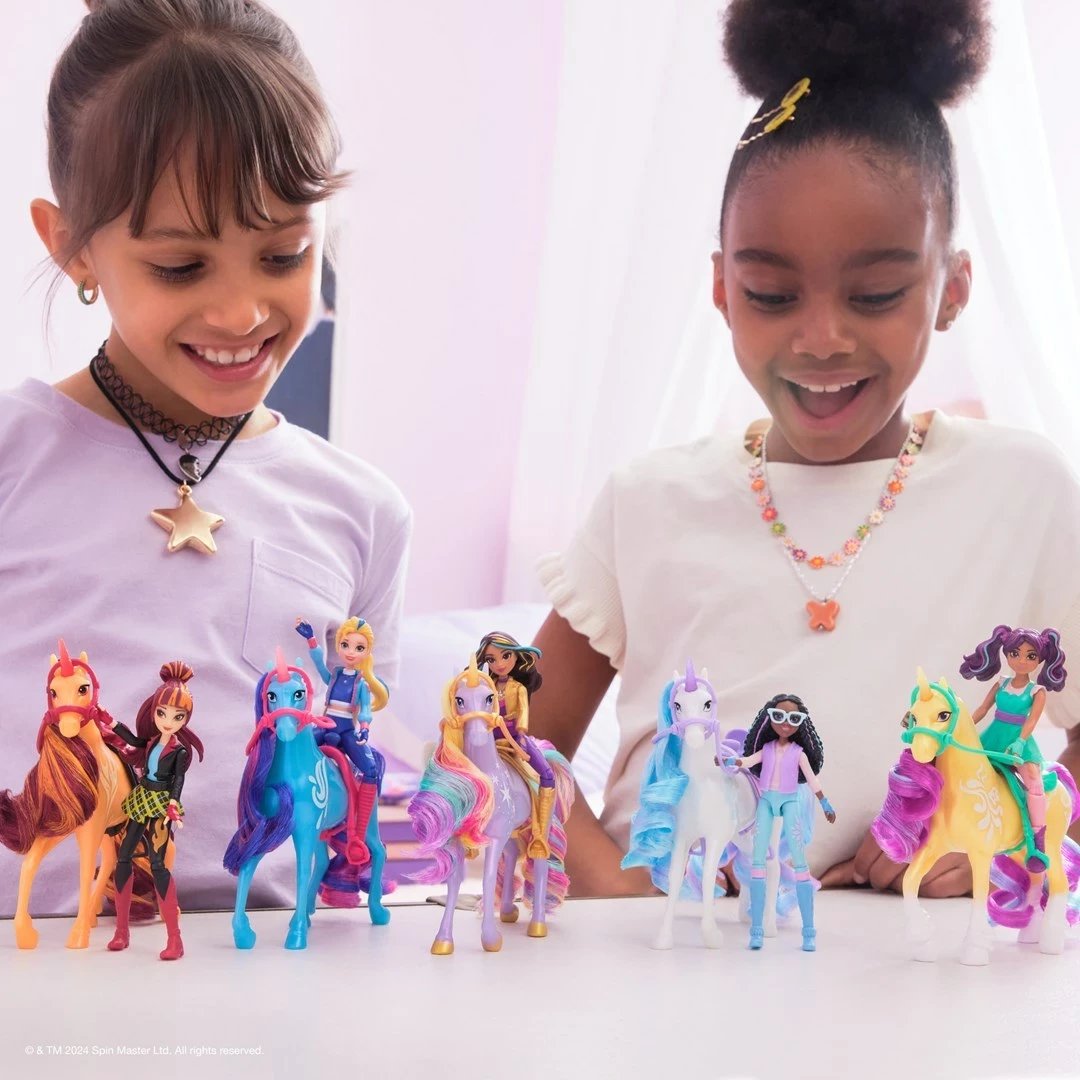 Lojë me kukulla SPIN MASTER Unicorn Academy Valentina & Cinder, shumëngjyrëshe