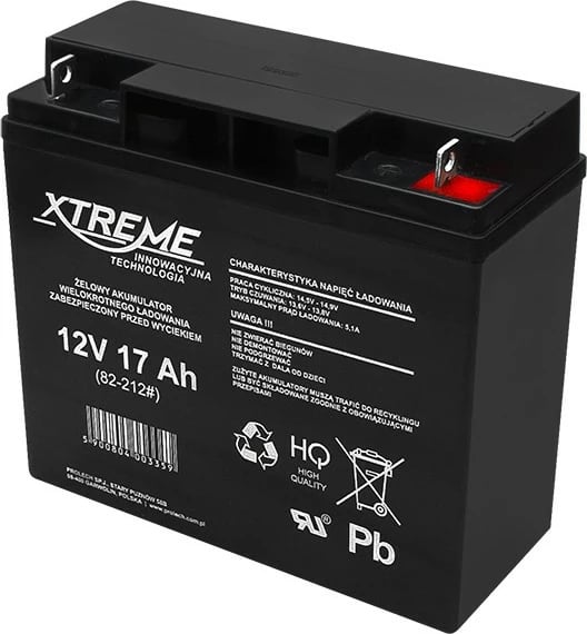 Bateri xheli BLOW XTREME 82-212#, 12V, 17Ah, e zezë
