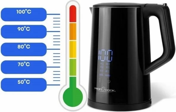 Çajnik elektrik ProfiCook PC-WKS 1243, 1.7 L, 2200 W, i zi