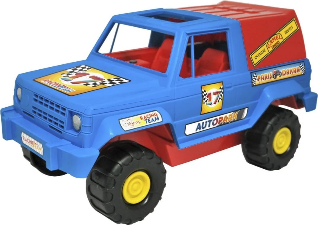 Lodër makinë terreni Wader Color Cars Off-road, plastike, 38 cm, kaltër