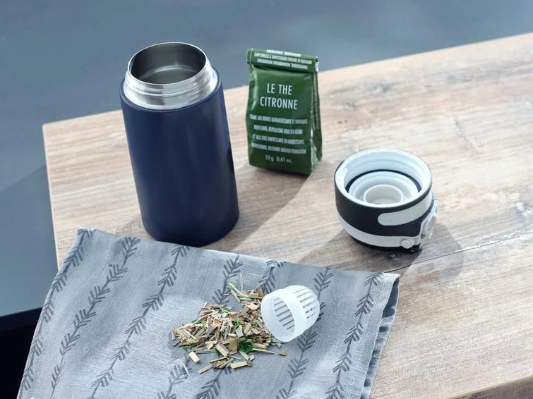 Gotë termike Leifheit 3247, 350 ml, inox, e zezë/blu