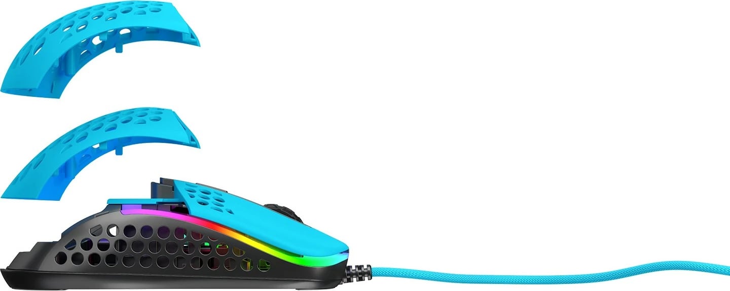 Maus Cherry XTRFY M42, Optik, USB Type-A, 16000 DPI, Blu